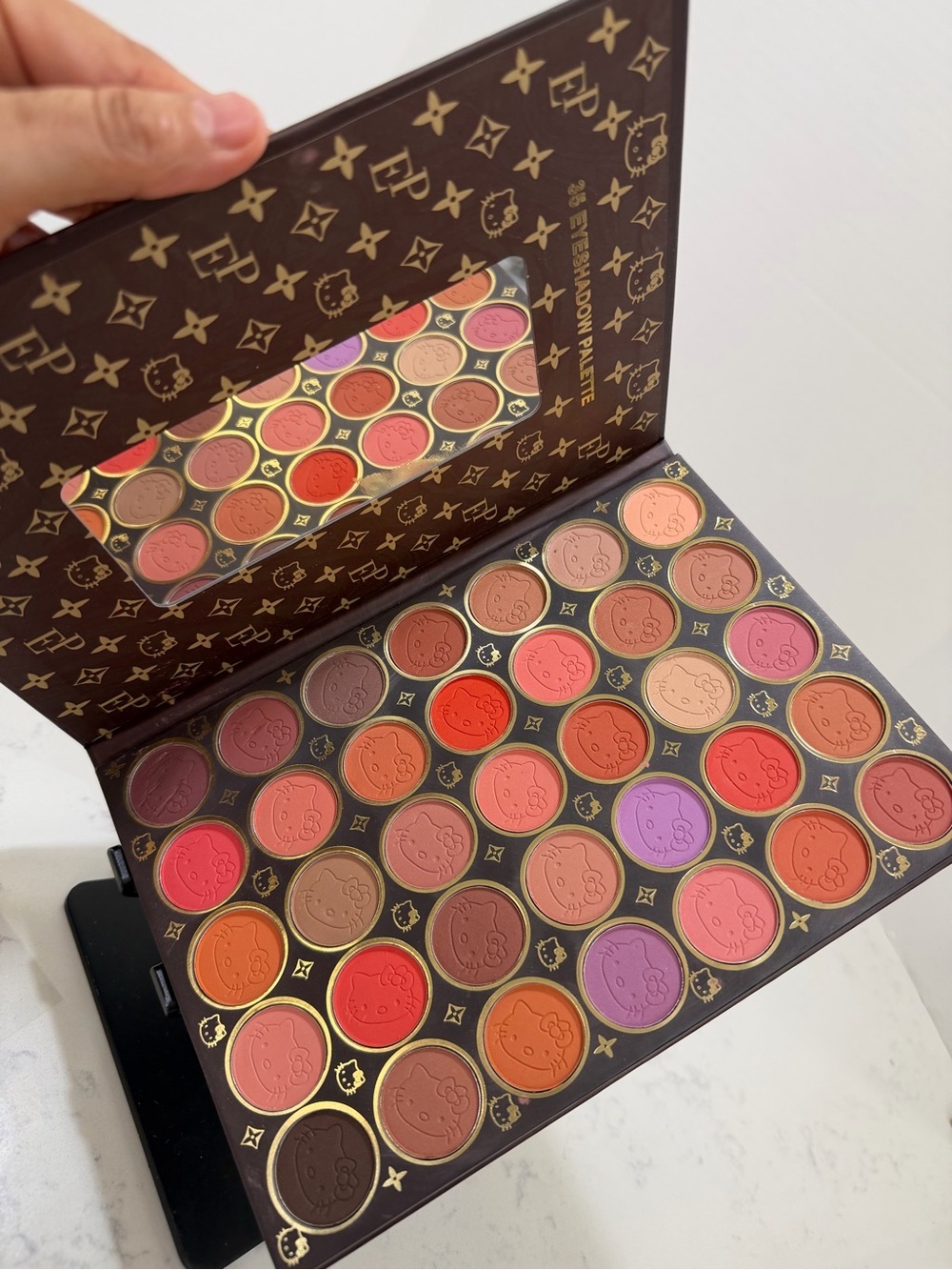 Sanrio Multicolor Eyeshadow Palette — Reds, Pinks, Purples, Browns, Oranges